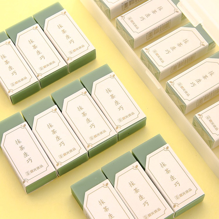 Gôm tẩy chì 4B trà xanh tiện dụng