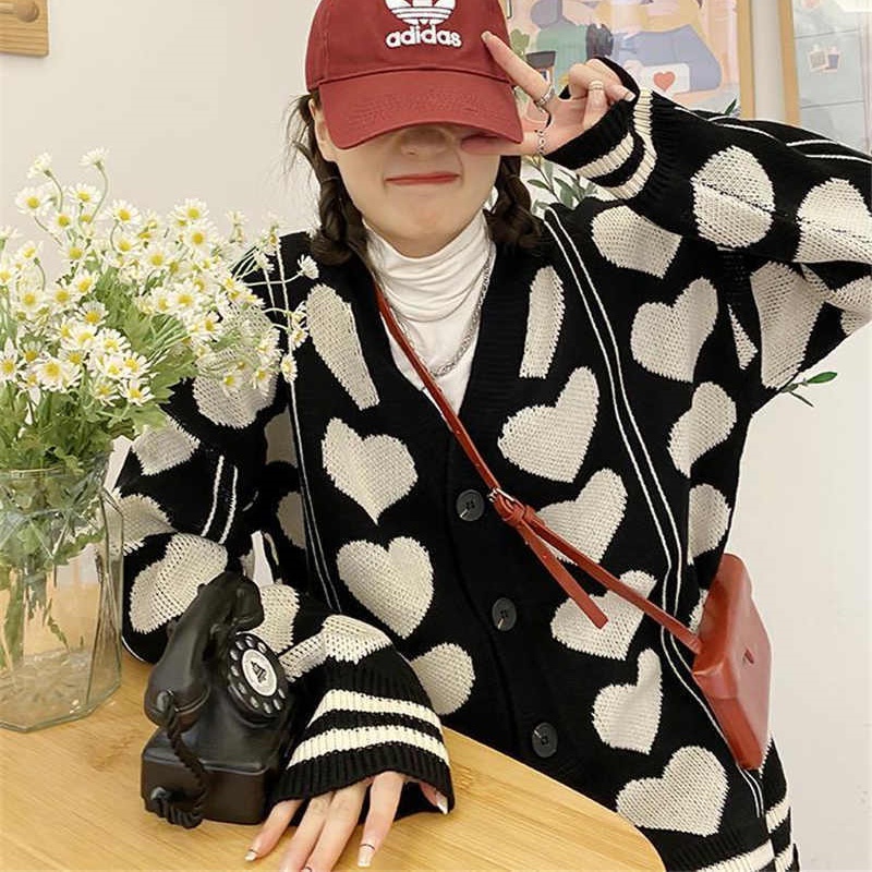 SUXI Áo Khoác Cardigan Dệt Kim Tay Dài Cổ Chữ V Thời Trang Mùa Đông Mới