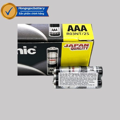 [Mã BMLT35 giảm đến 35K đơn 99K] Vỉ 2 viên Pin AAA Panasonic R03NT/2S 1,5V Không chì , không chảy nước - Hàng chính hãng