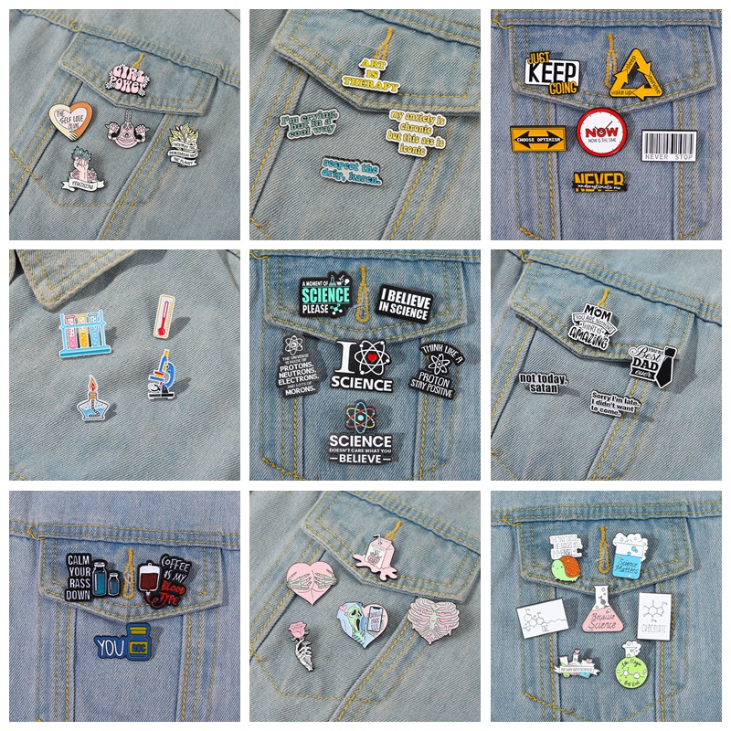 Set 5~7 Ghim Cài Áo Hình Dáng Dễ Thương