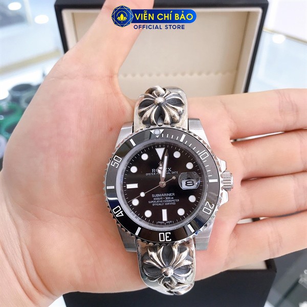 Đồng hồ dây bạc nam dây đeo chất liệu bạc Thái S925 thương hiệu Viễn Chí Bảo C100049