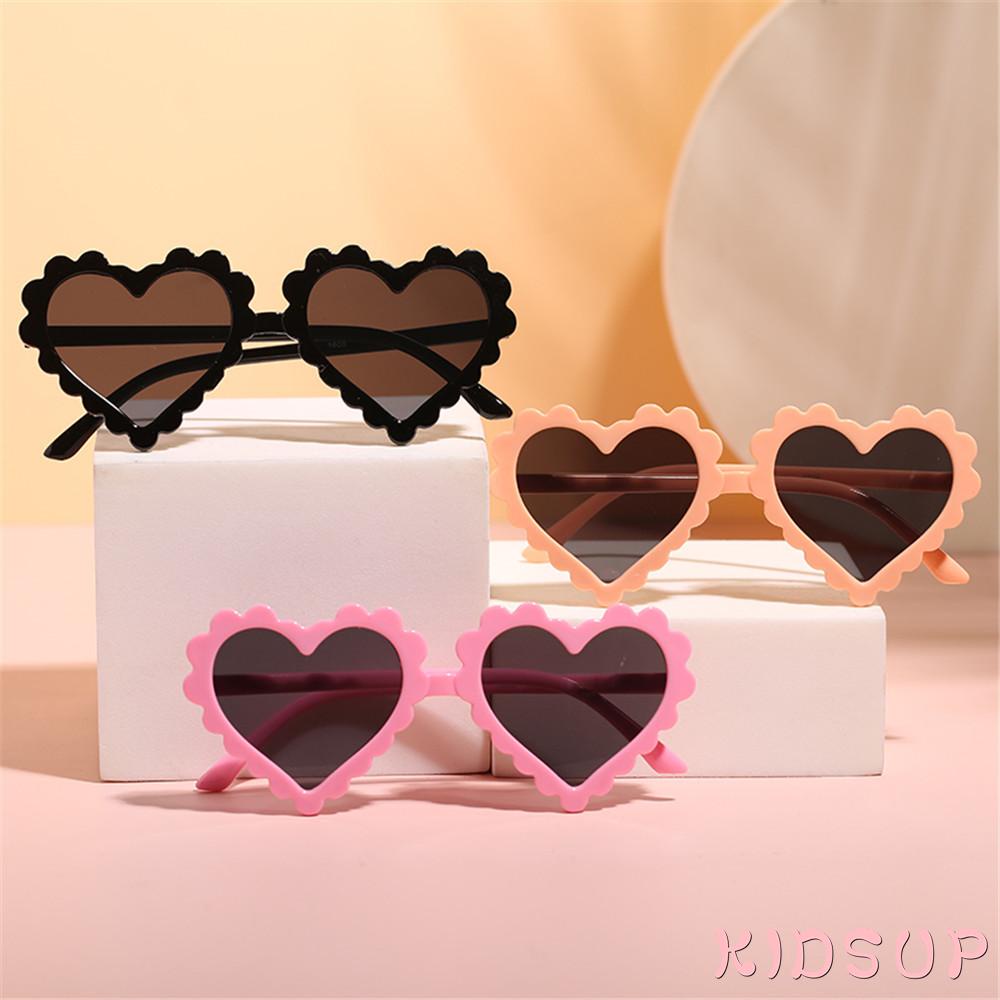 KIDSUP-Children Heart Sun Shading Sunglasses, Children Heart-Shaped Anti Ultraviolet Sunglasses, Baby Love Glasses