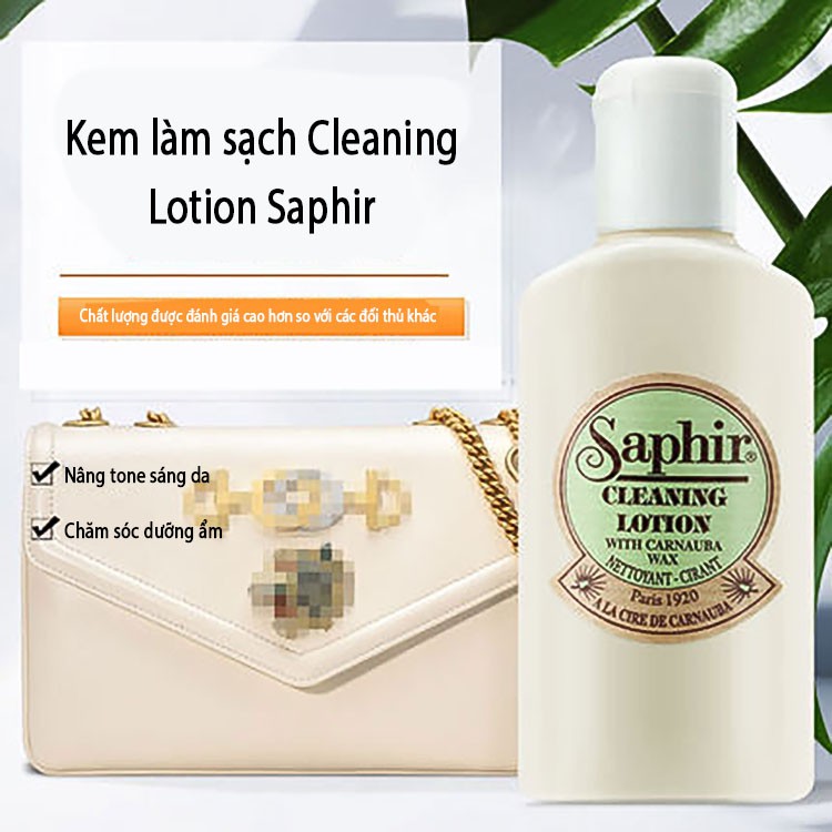 Kem Làm Sạch, Đánh Bóng Da Trơn Patina Và Da Nubuck Dầu Saphir Cleaning Lotion 125ml (XXDG25)