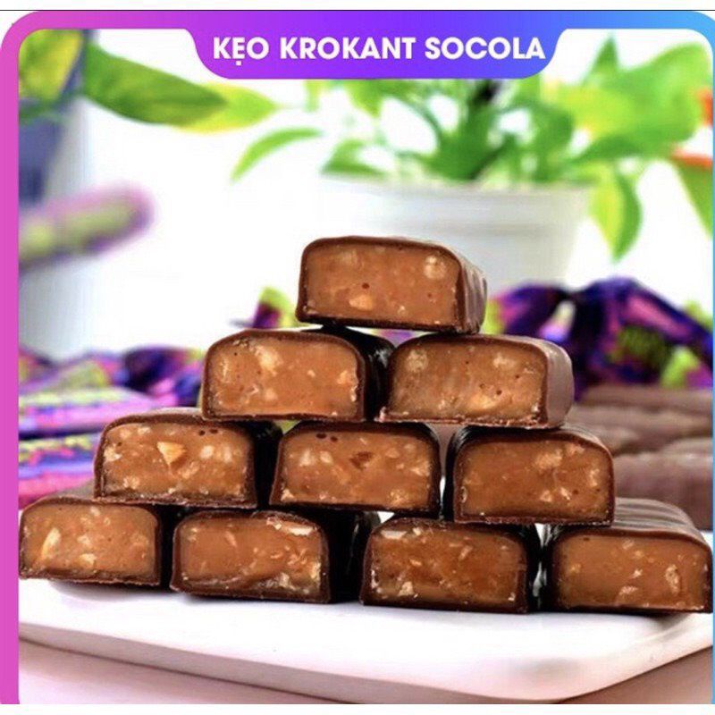 Kẹo Nga Tím Krokant Socola Hạnh Nhân Nga 500G