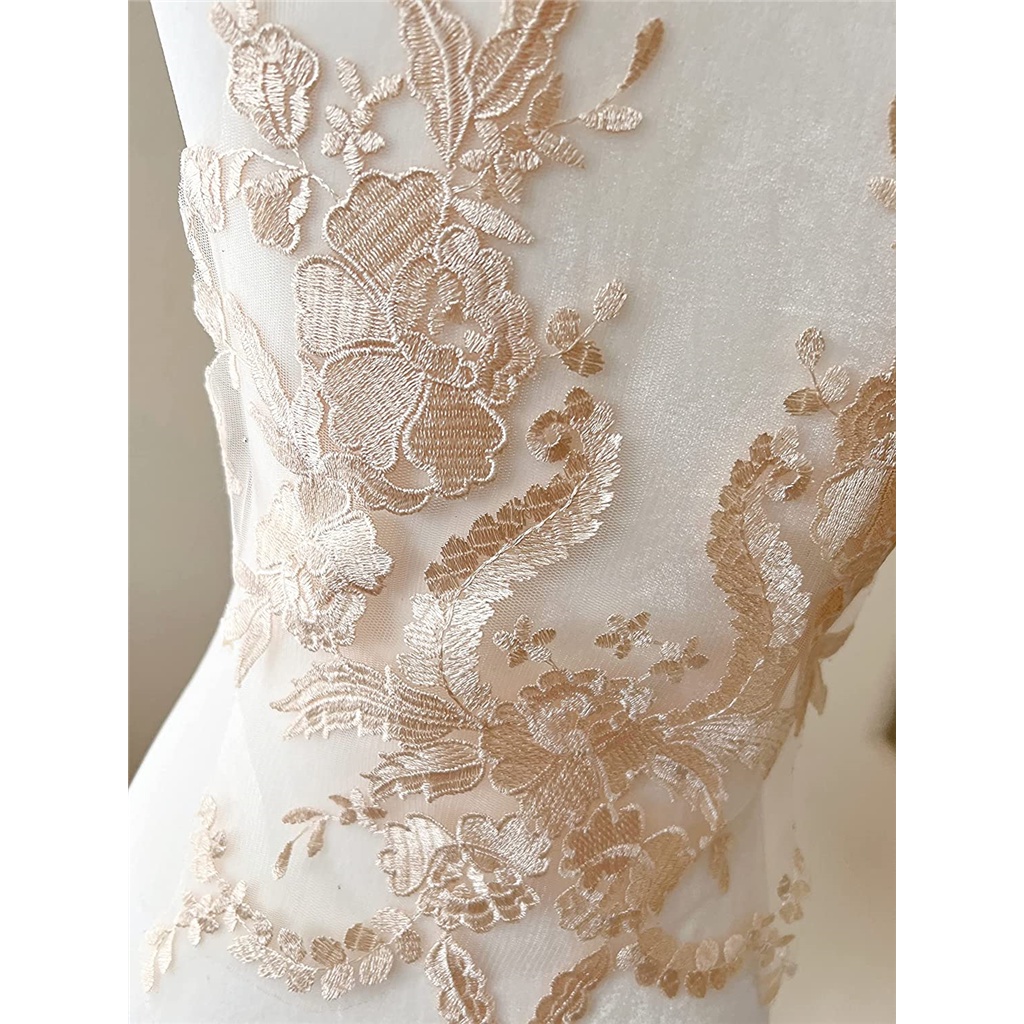 1 Miếng Vá, May Váy Cưới Hình Hoa Thêu 45 * 32CM