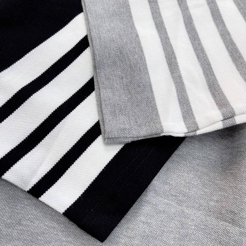 ⚡️[Hight Quality] - Áo Thun Thom Brown Center-Back Stripe Piqué Tee, Áo phông nam TB cao cấp