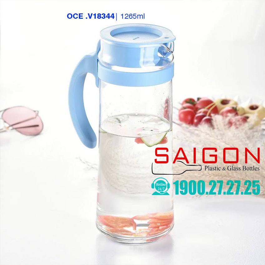 Bình Nước Thủy Tinh Ocean Patio Pitcher 1265ml Cao cấp | Nhập Khẩu Thái Lan