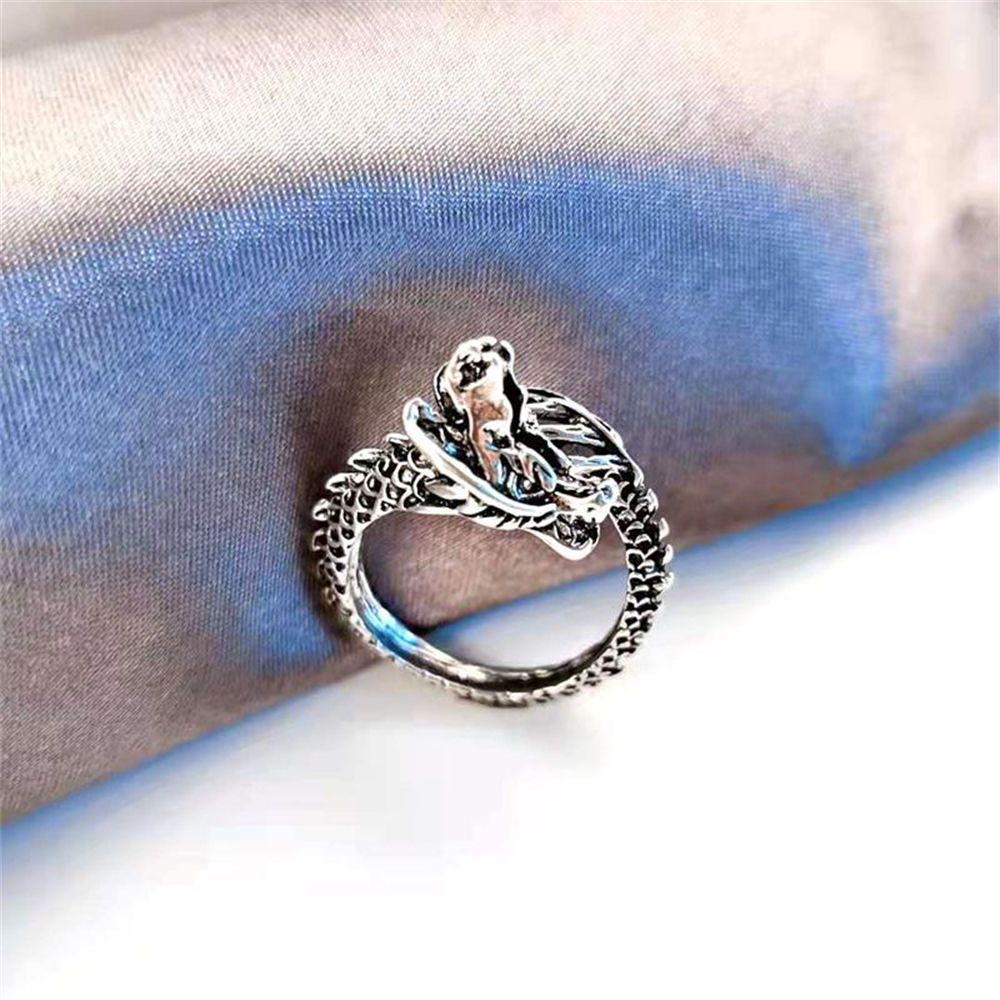 Nhẫn Họa Tiết Rồng Phong Cách Steampunk Cá Tính Cho Nam Và Nữ