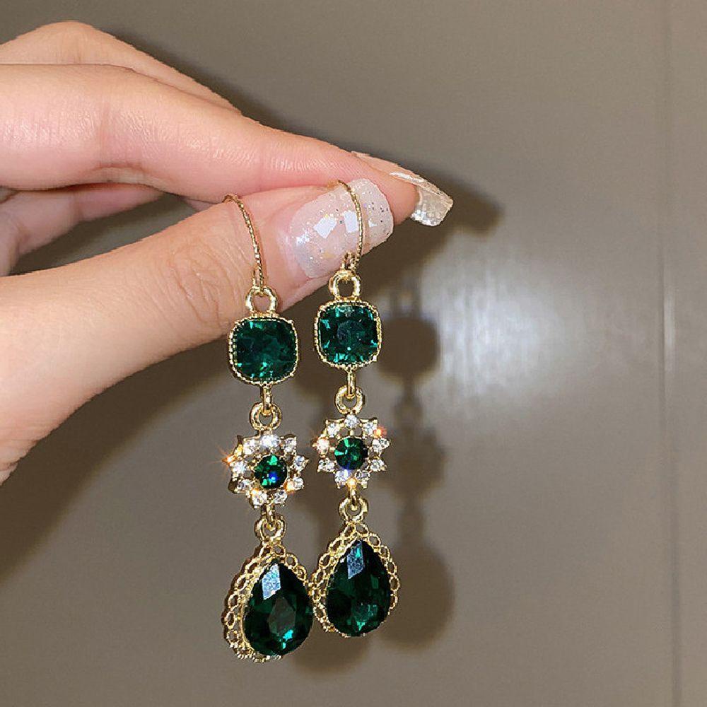 Khuyên Tai Hợp Kim Dáng Dài Phong Cách Vintage Thanh Lịch Cho Nữ