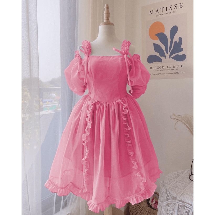 ĐẦM TƠ  SIÊU DỄ THƯƠNG VỚI THIẾT KẾ ĐỘC LẠ UP Shop Valentina