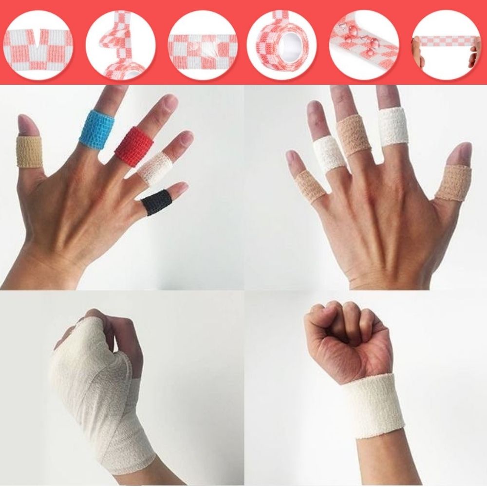 Cuộn băng quấn co giãn in họa tiết dễ thương nhiều màu 4.5m hỗ trợ bảo vệ cơ thể
