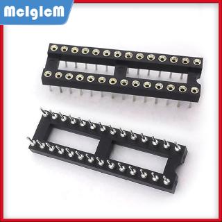 8pcs round hole 28 pins 2.54mm dip ic sockets adaptor solder type ic connector