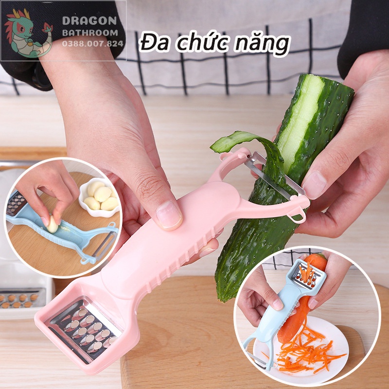 【SIÊU RẺ]】Nạo Rau Củ, Lúa Mạch Loại Xịn, 2 Đầu Thông Minh, Tiện Lợi, An Toàn, 18*7.5 cm-LO-199