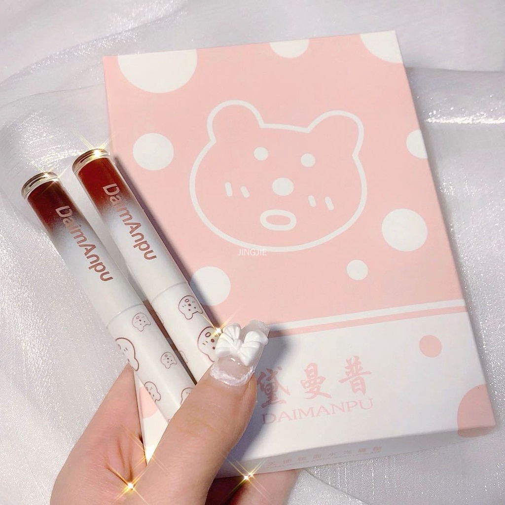 Set 3 thỏi son bóng vỏ hình chú gấu nhỏ