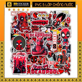 Sticker dán laptop, dán điện thoại, dán nón bảo hiểm, tem dán xe chống thấm nước, chống bay màu | chủ đề deadpool