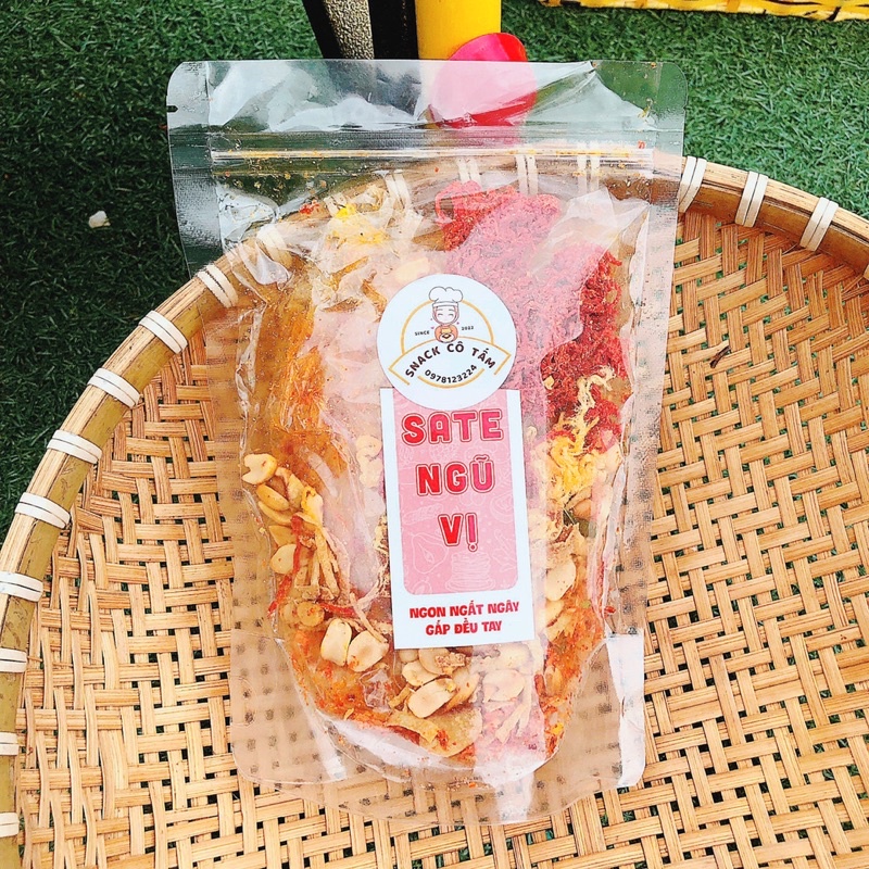 Bánh tráng sate ngũ vị mix bò khô khô gà kèm quất ngon ngất ngây Ăn vặt Sài Gòn/Snack Cô Tấm