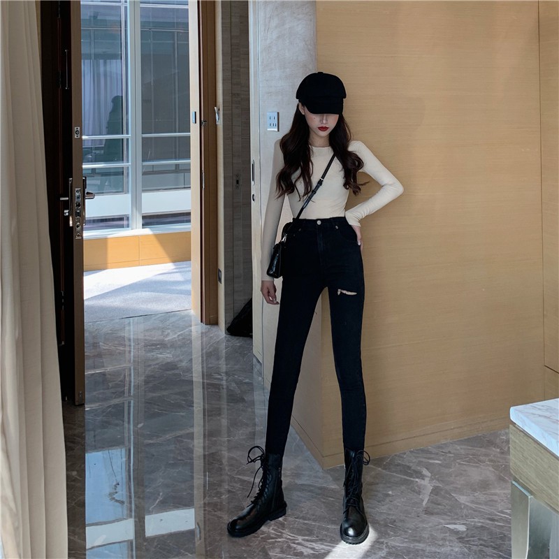 SẴN S/L | Quần jeans rách dáng skinny