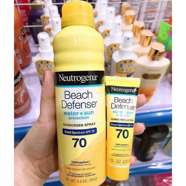 🌞Xịt Chống Nắng Neutrogena Beach Defense SPF 70/SPF 100 184g🌞