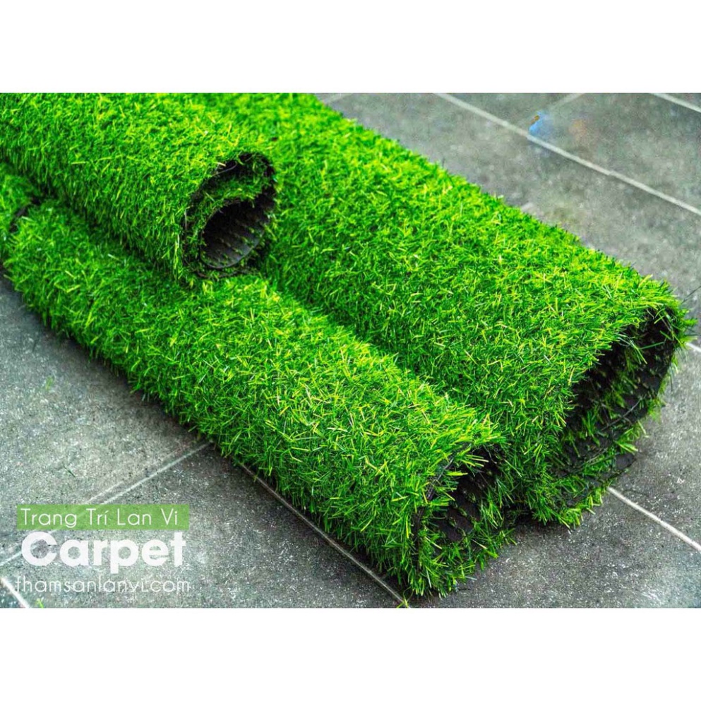 Tấm cỏ nhân tạo cao 2cm trang trí nhà cửa kích thước 50cm x 50cm