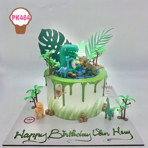 Khủng long xanh trang trí bánh sinh nhật/ bánh kem