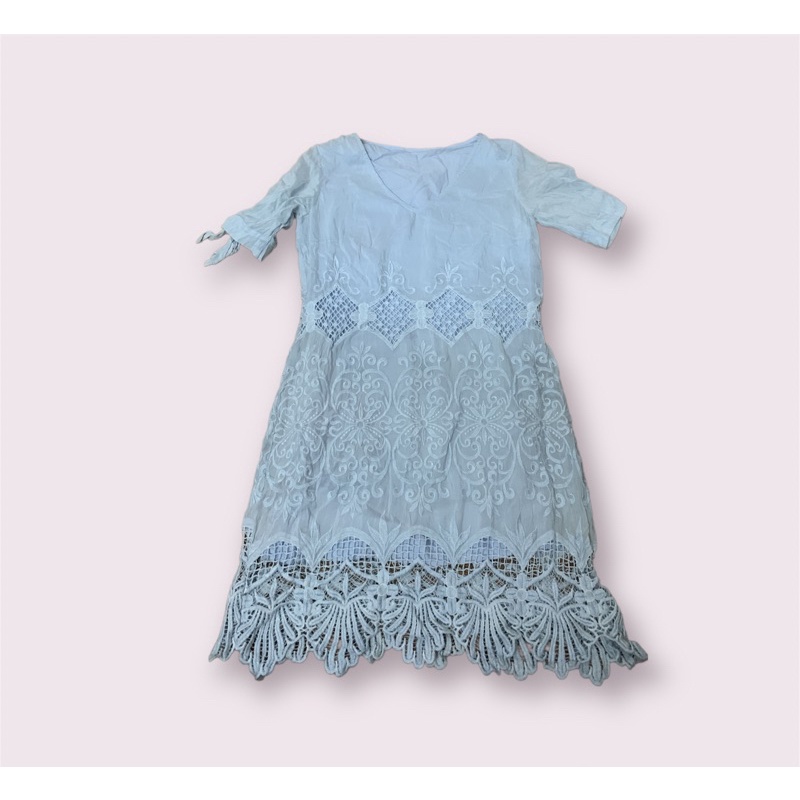 váy cộc tay cổ tim secondhand