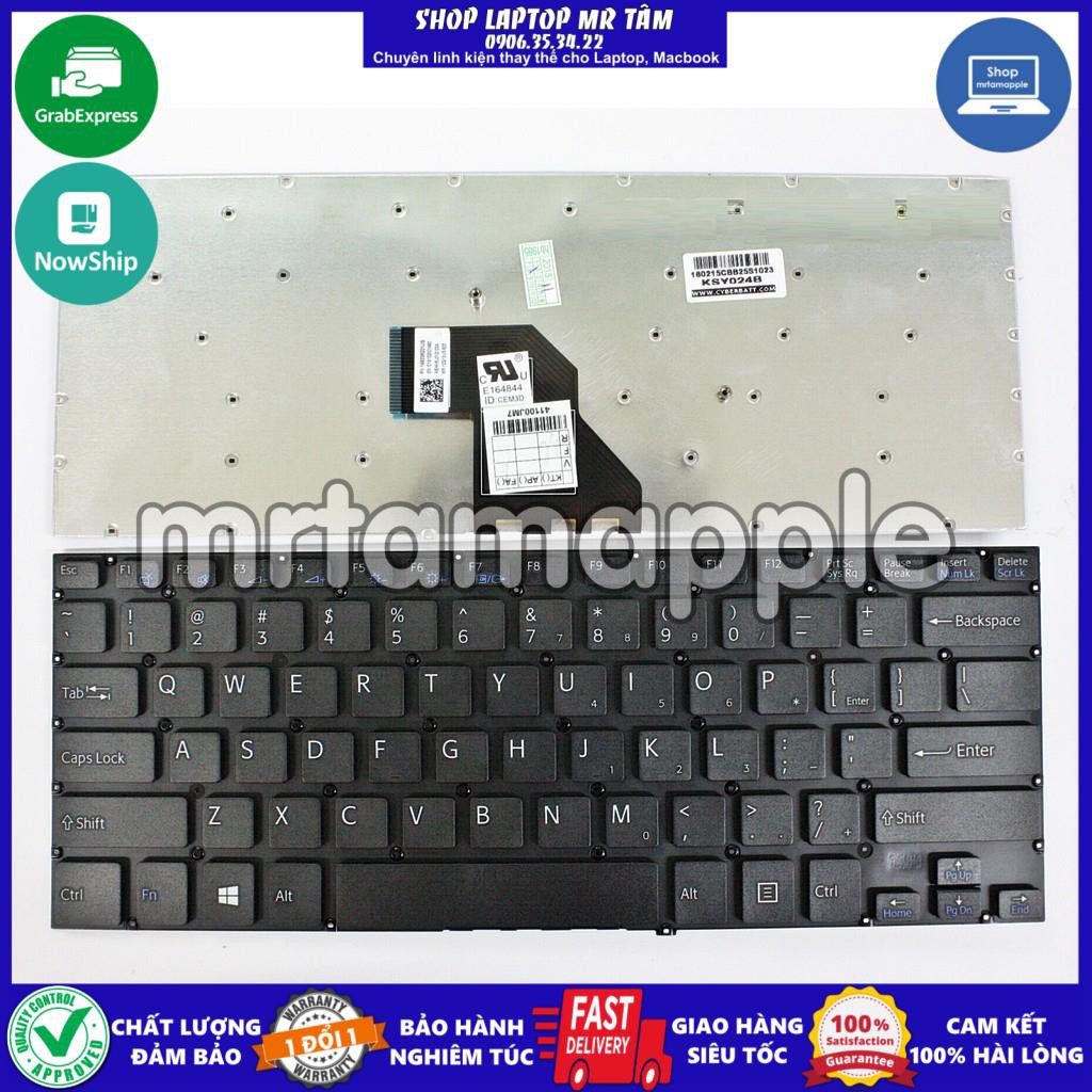 (KEYBOARD) BÀN PHÍM LAPTOP SONY SVF142 (CÁP CONG) dùng cho Cáp giữa cong sang trái. SVF14E, SVF142, SVF143