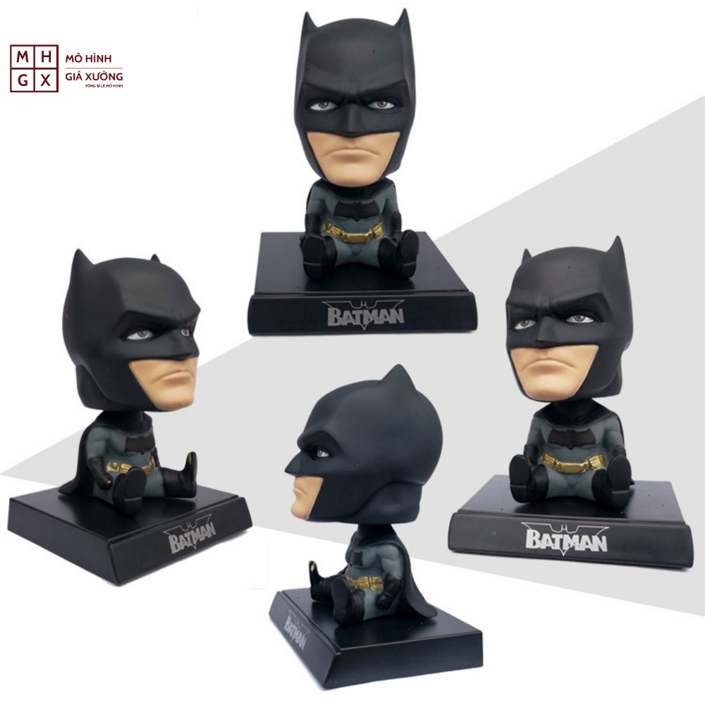 Mô Hình BatMan Chibi lắc đầu - Trang trí taplo ô tô - Trang trí bàn học bàn , bàn làm việc - Kê Điện Thoại - Figure DC