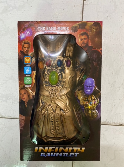 Găng tay Thanos đeo được có đèn- nhạc Infinity Gauntlet