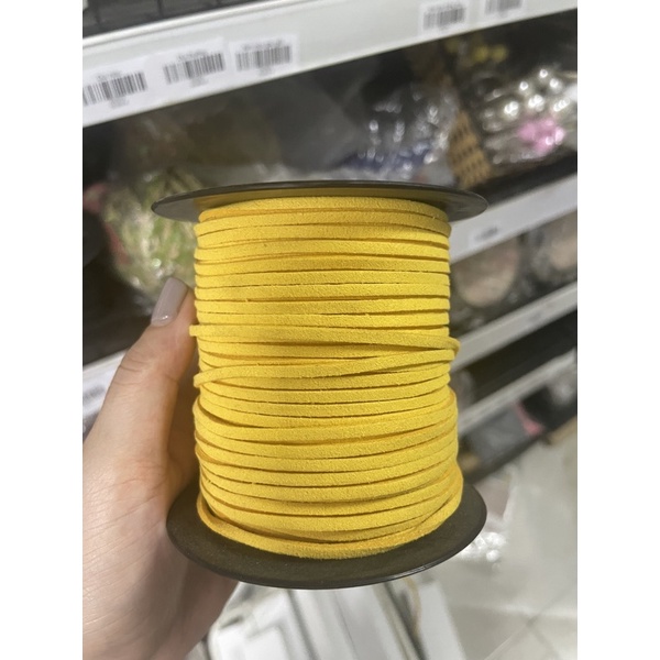 Dây da lộn 3mm trang trí mũ (dây dài 3 mét)