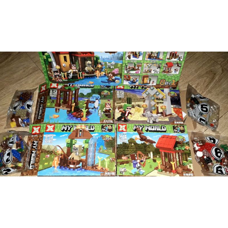 Lắp ráp 1 hộp LegoMinecraff My Word 1033 có nhiều chi tiết bằng nhựa ABS rất đẹp