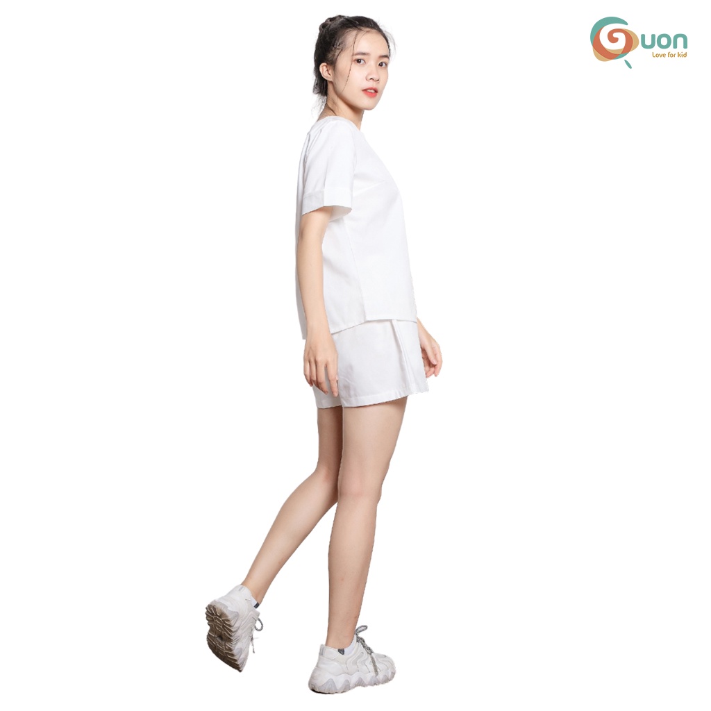 Set bộ áo Mộc Chi 2 màu vải cotton thoáng mát - GUON