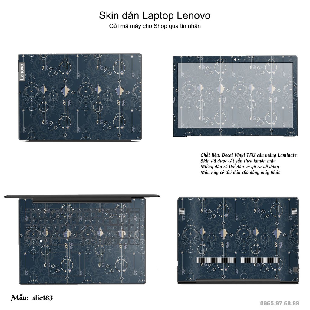 Skin dán Laptop Lenovo in hình Hoa văn sticker nhiều mẫu 30 (inbox mã máy cho Shop)