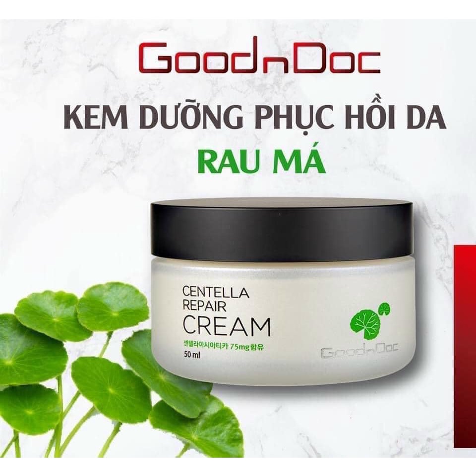 Kem Rau Má Dưỡng Ẩm Phục Hồi Giảm Thâm Nám Trắng Sáng Da Chống Lão Hóa GoodnDoc Centella Repair Cream