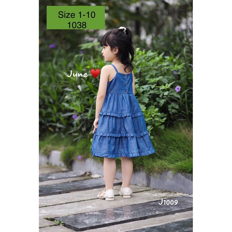 ĐẦM JEANS 2DÂY NHÚNG BÈO SIZE 10-26KG