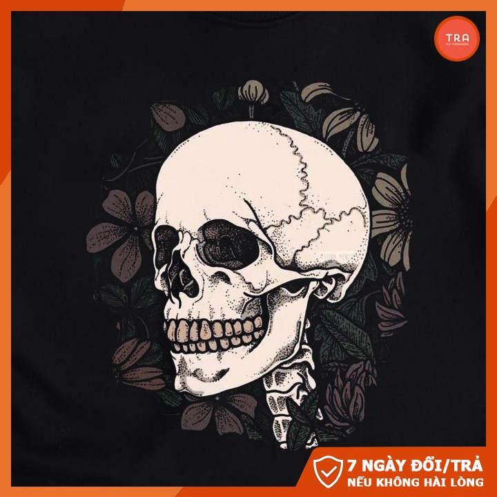 Áo thun nam dài tay chất poly thái đẹp dày mịn phối hình Swerter đầu lâu SW211 | BigBuy360 - bigbuy360.vn