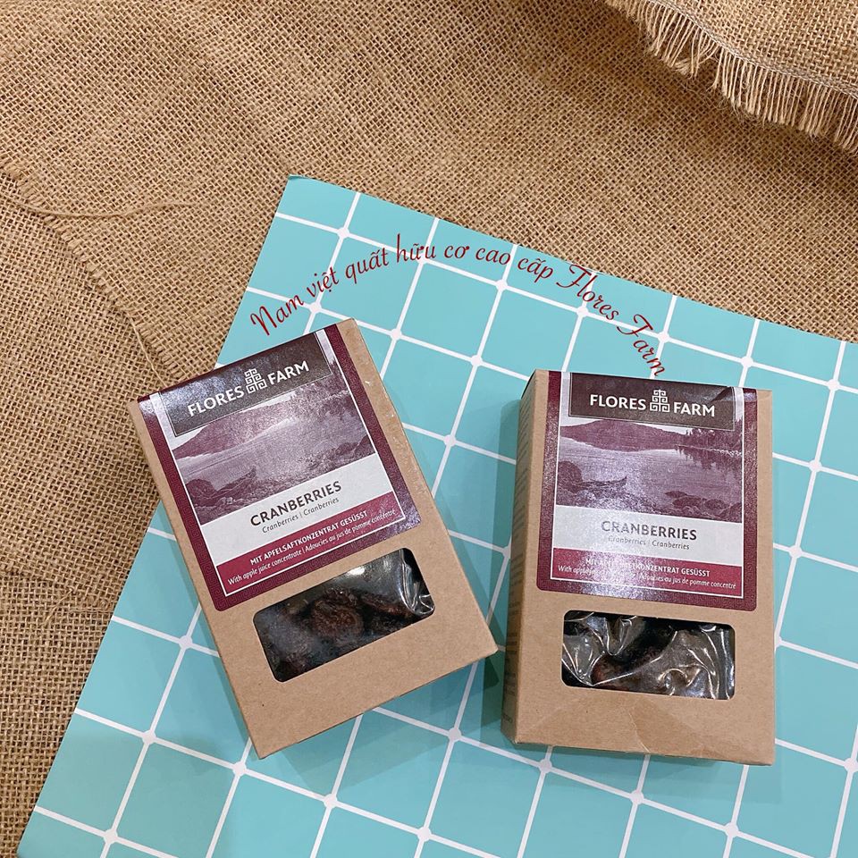 Nam việt quất hữu cơ sấy dẻo Flores Farm - 100g