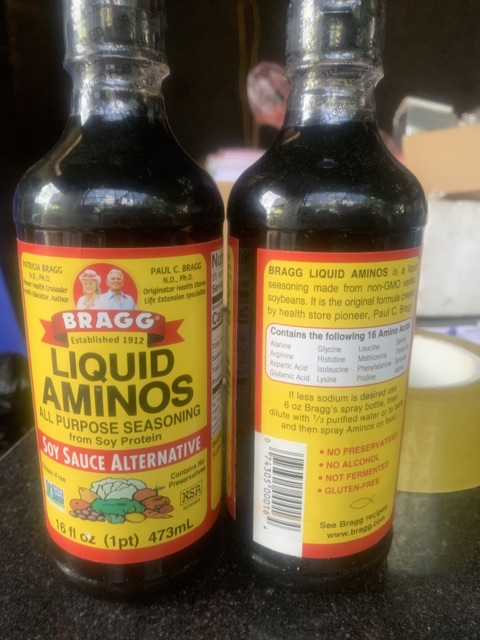 NƯỚC TƯƠNG XÌ DẦU KHÔNG BIẾN ĐỔI GEN BRAGG LIQUID AMINOS / Chế phẩm giải độc cây trồng 473ML