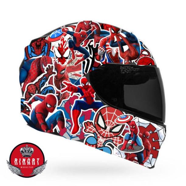 Set 50 sticker spiderman dán trang trí chất liệu cao cấp chống thấm nước bền đẹp