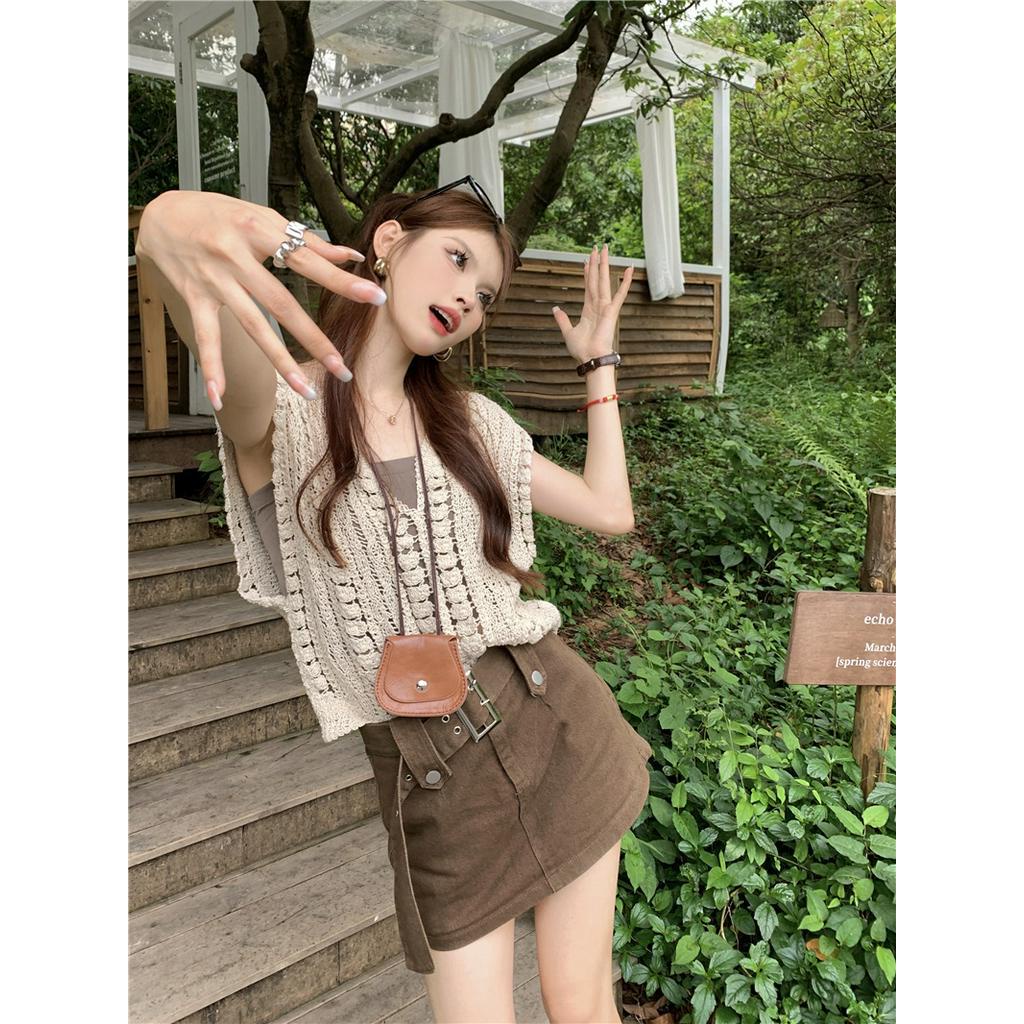 Áo Sweater Ba Lỗ Vải Mỏng Xếp Tầng Thời Trang Mùa Hè Năng Động 63982