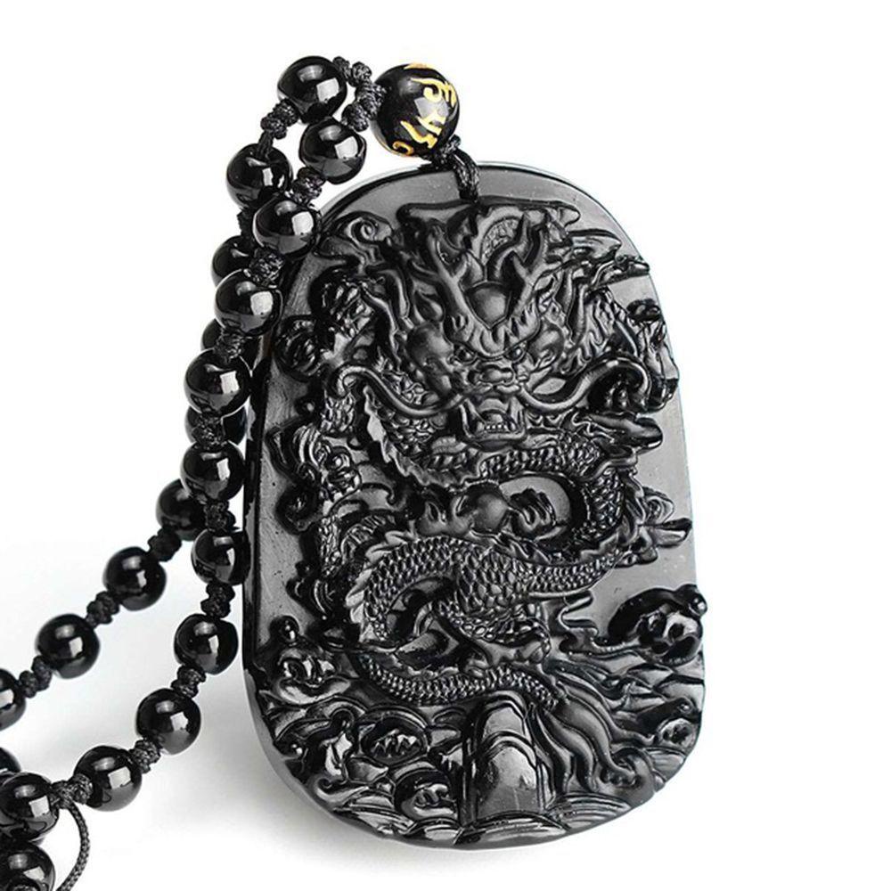 Vòng cổ Chuỗi Hạt Màu Đen Thời Trang Cho Nam Và Nữ|Vòng Tay Chuỗi Hạt Đá Obsidian Tự Nhiên Cao Cấp