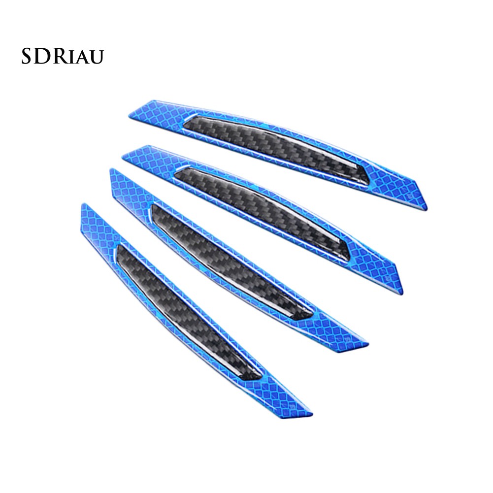 Bộ 4 sticker cacbon thiết kế trang trí chống trầy cho chi tiết xe hơi
