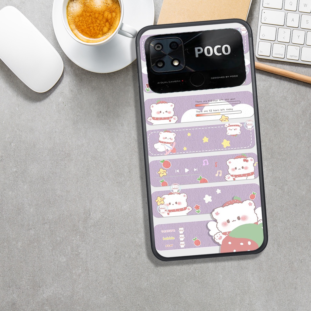 ỐNG LƯNG XIAOMI POCO C40, IN HÌNH. GẤU SIÊU ĐÁNG YÊU.
