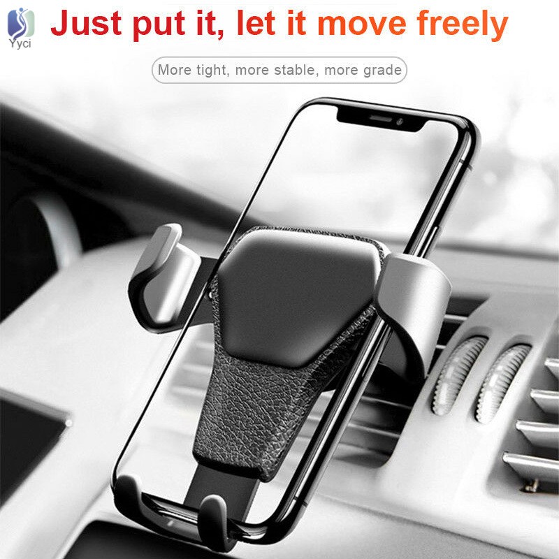 Yy Gravity Car Phone Bracket Air Vent Mount Cradle Holder Universal for Mobile GPS @VN