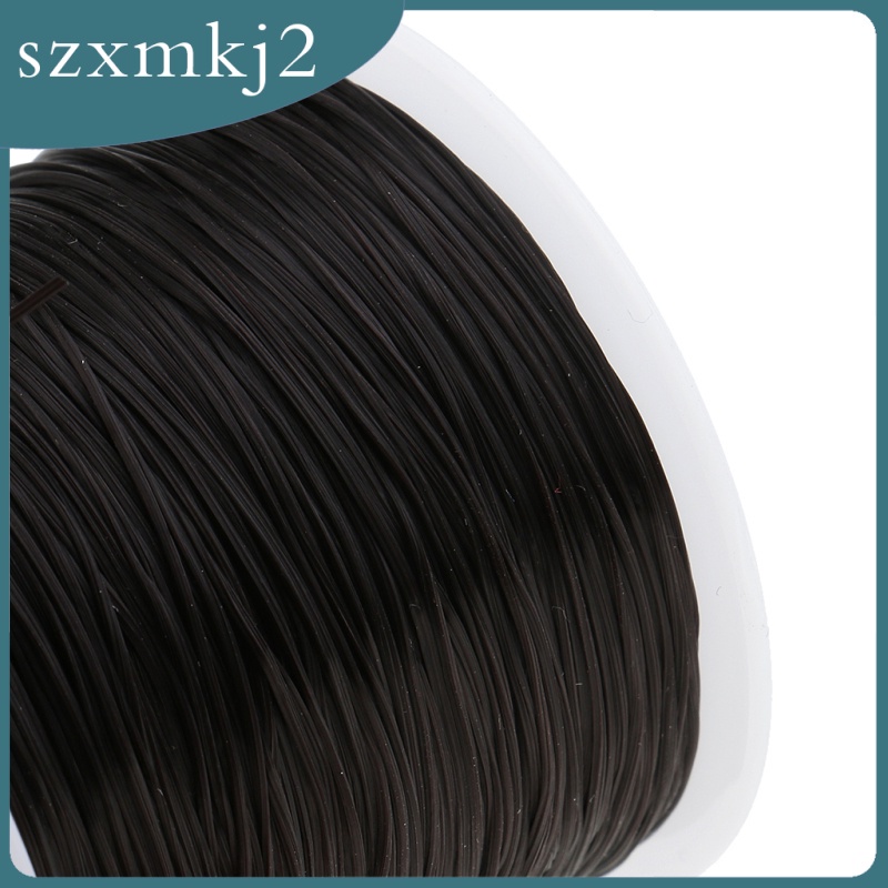Set 2 Cuộn Chỉ Đen Co Giãn Để Nối Tóc Giả Trang Trí Cho Salon