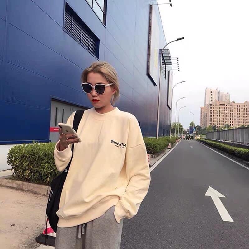 Áo sweater dài tay nỉ bông