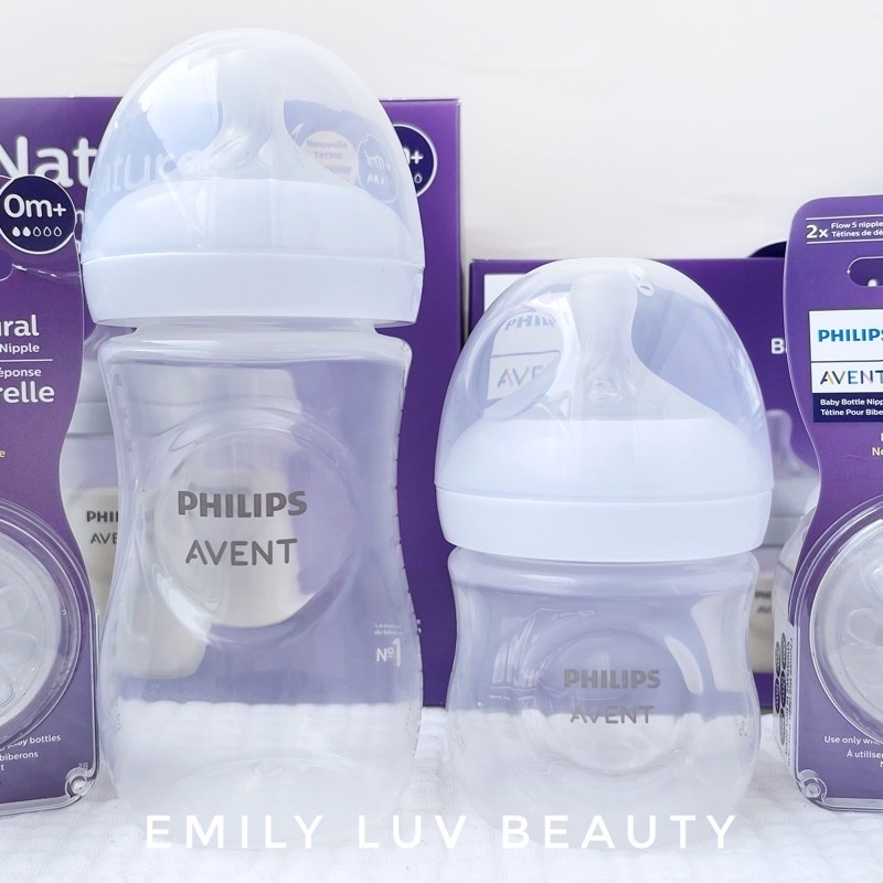 Bình sữa Avent Natural chống đầy hơi 125ml/260ml/330ml