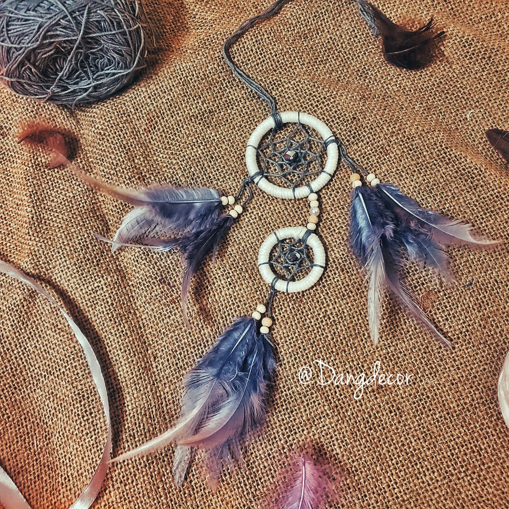 Dreamcatcher phụ kiện trang trí mini siêu xinh làm móc khóa