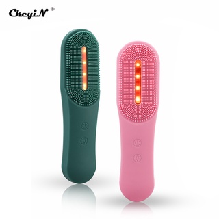 Máy mát xa rửa mặt CkeyiN MR527 mini không dây bằng chất liệu silicon mềm tích hợp đèn LED Photon chất lượng cao