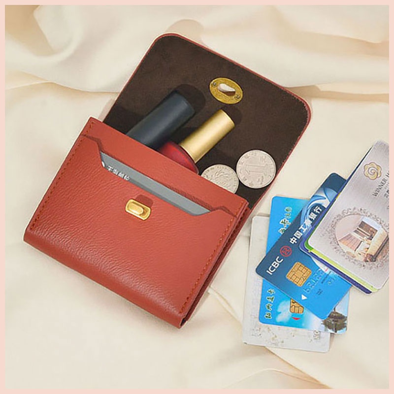 Ví nữ mini đựng thẻ cầm tay card holder da nhiều ngăn cao cấp W192 Micocah chính hãng