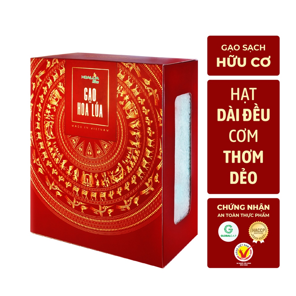 Gạo Hộp Hoa Lúa Đỏ - Gạo Dẻo Mềm, Ngọt Đậm Đà, Nở 50%